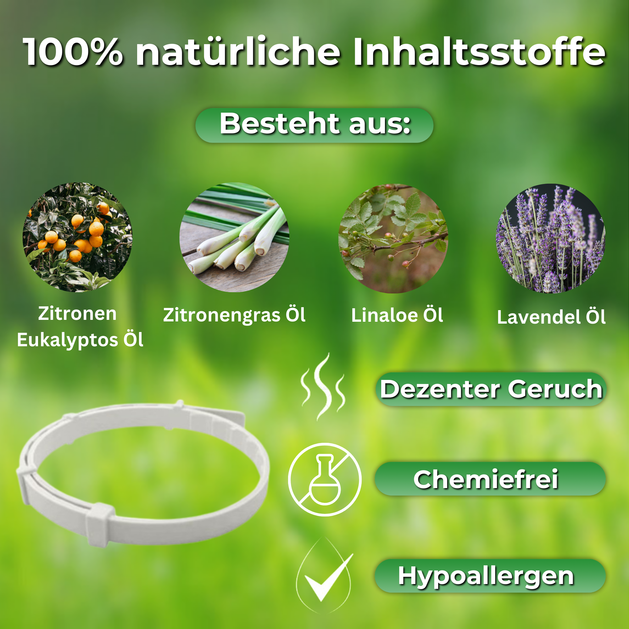 Naturband - Floh und Zeckenhalsband