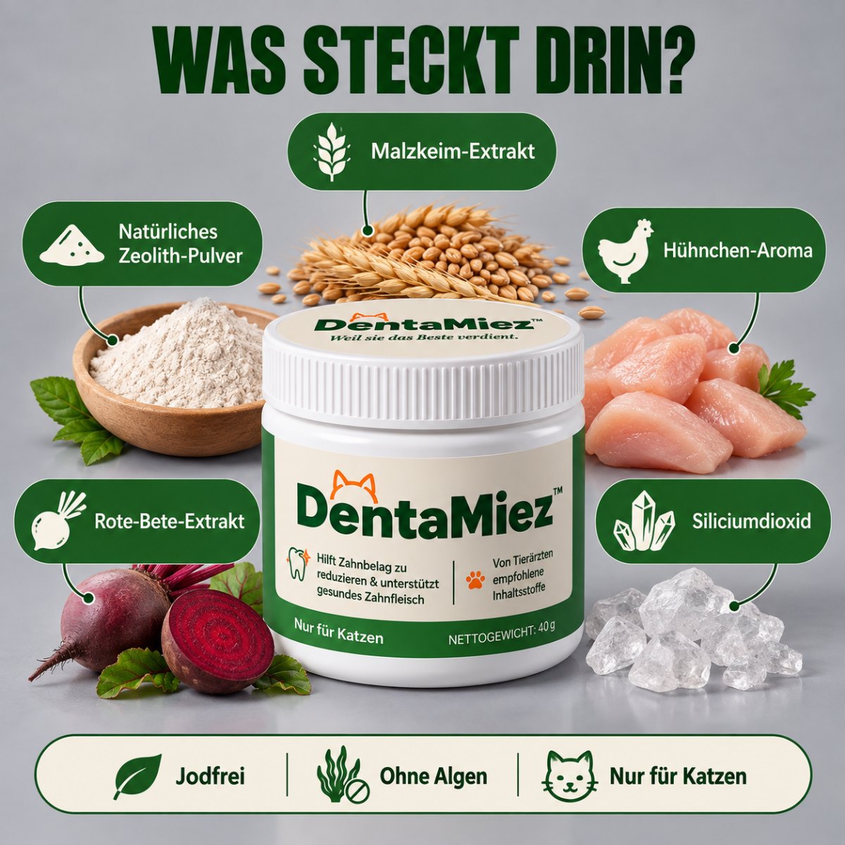 Was steckt drin: die 5 Zutaten von DentaMiez